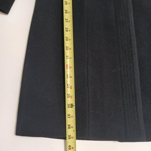 Brook Taverner Wool Cashmere Overcoat Black BURLINGTON Made In Italy Size 8 - Picture 14 of 14